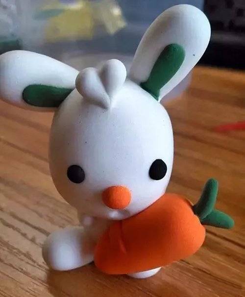 橡皮泥diy,可爱小白兔捏出来!